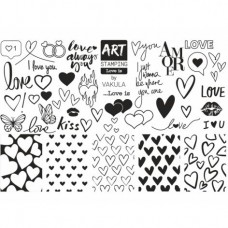 ART STAMPING VAKULA міні- пластина для стемпінгу Love is