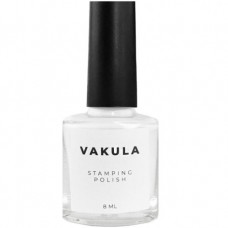 Лак для стемпінгу VAKULA №1 білий, 8ml