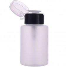 Пластикова ємність з пластиковим дозатором для рідин, чорна, 150 мл